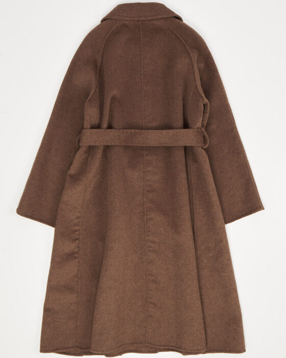 Шерстяное пальто в карамельном оттенке — фото 4