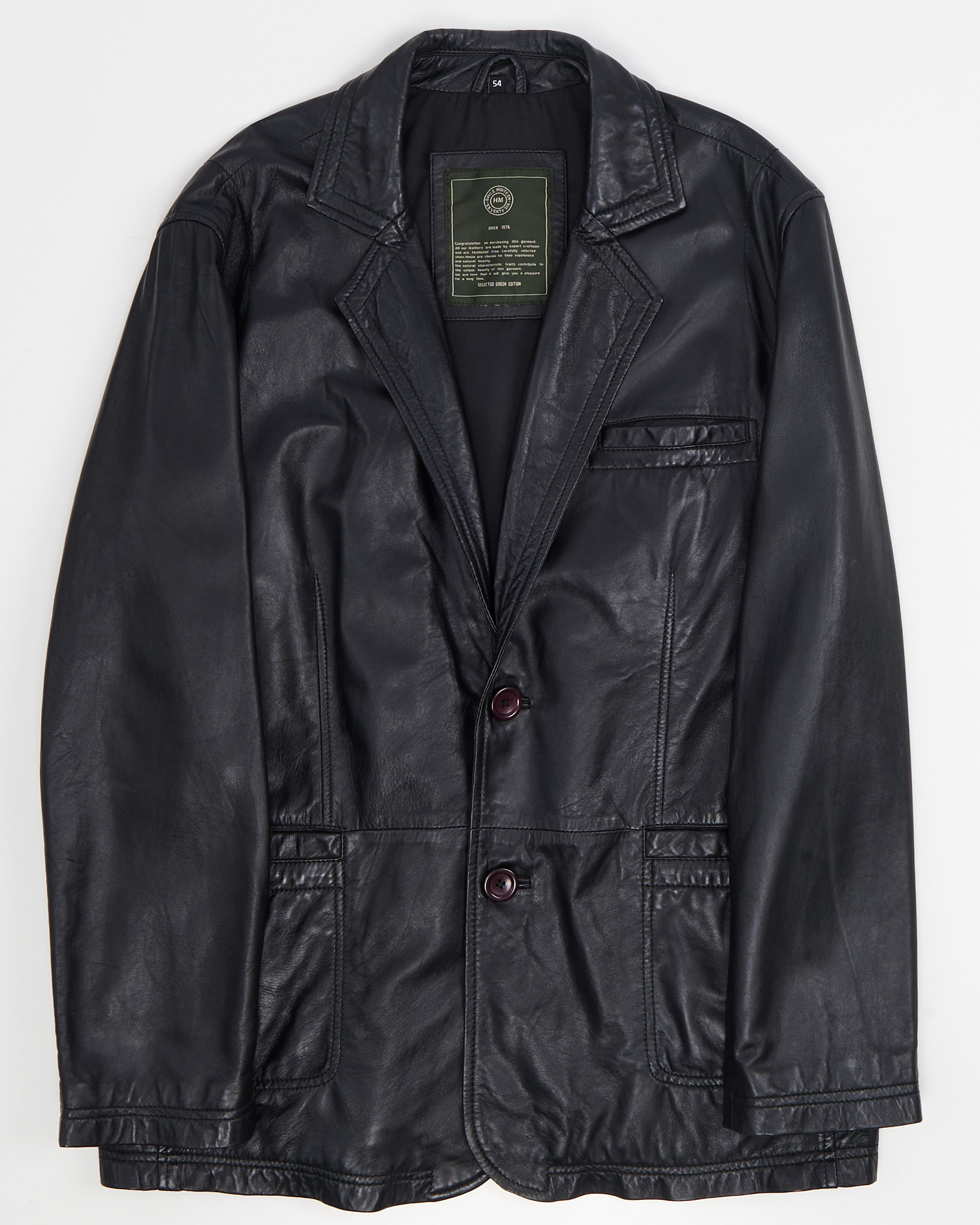 Мужской кожаный пиджак