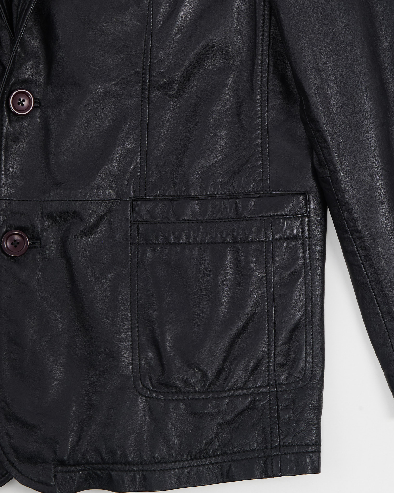 Мужской кожаный пиджак — фото 5