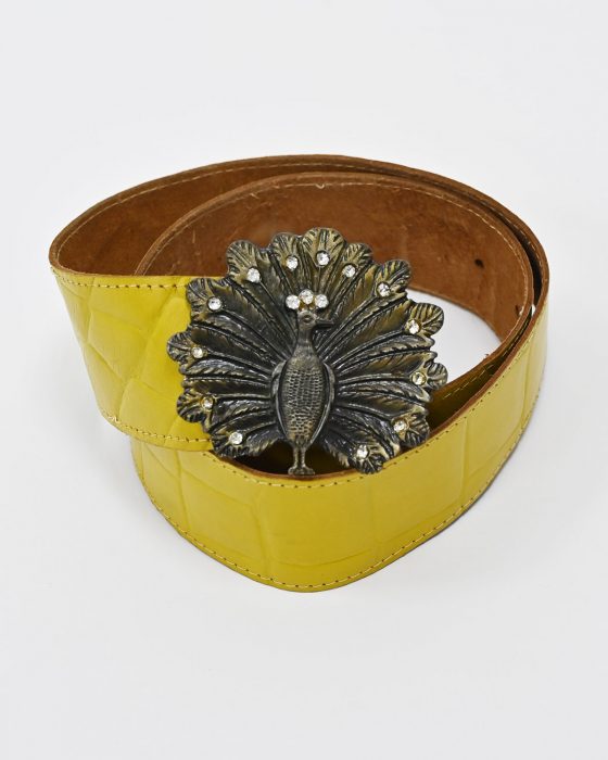 Ремень с пряжкой в виде павлина — фото 2