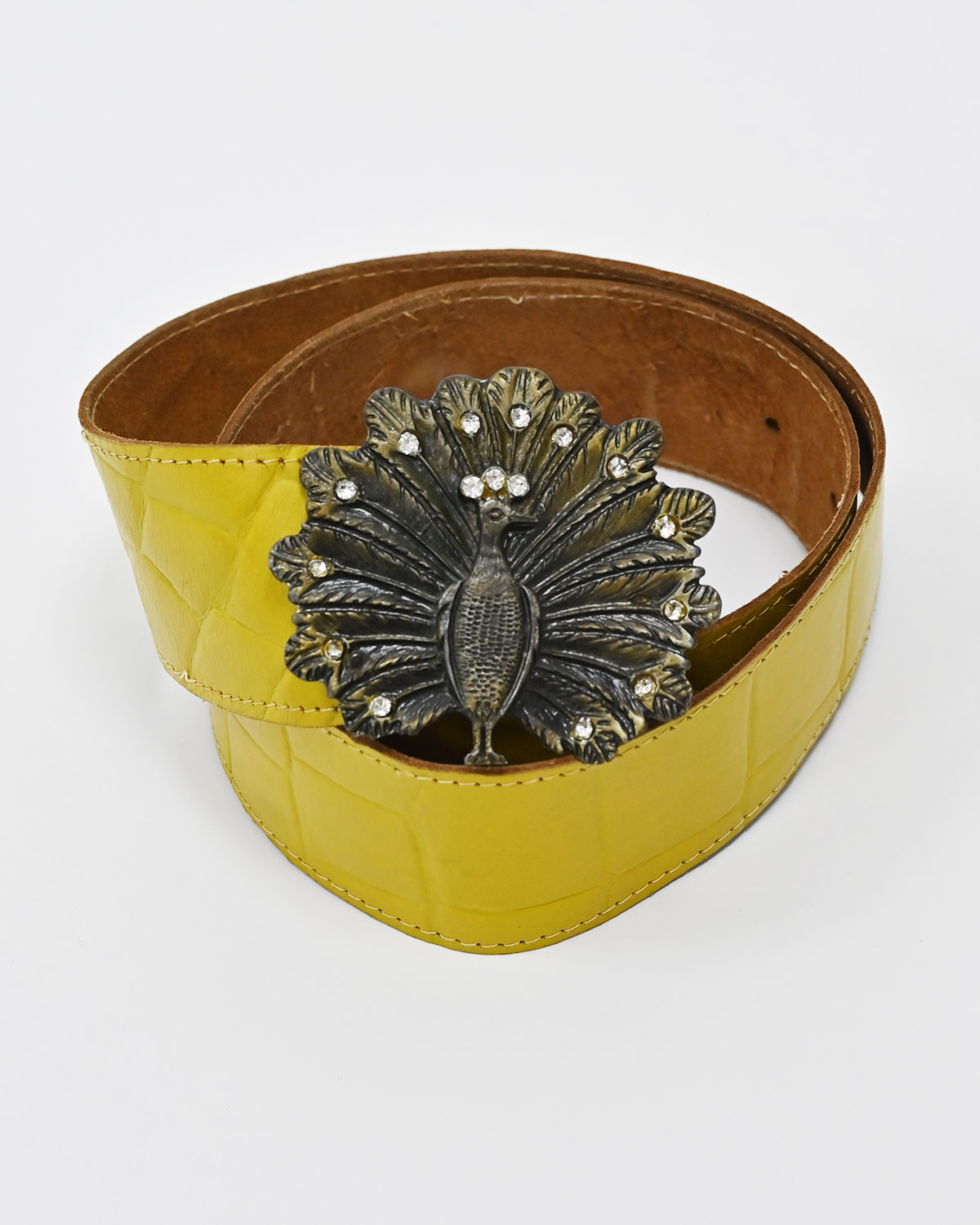 Ремень с пряжкой в виде павлина — фото 2