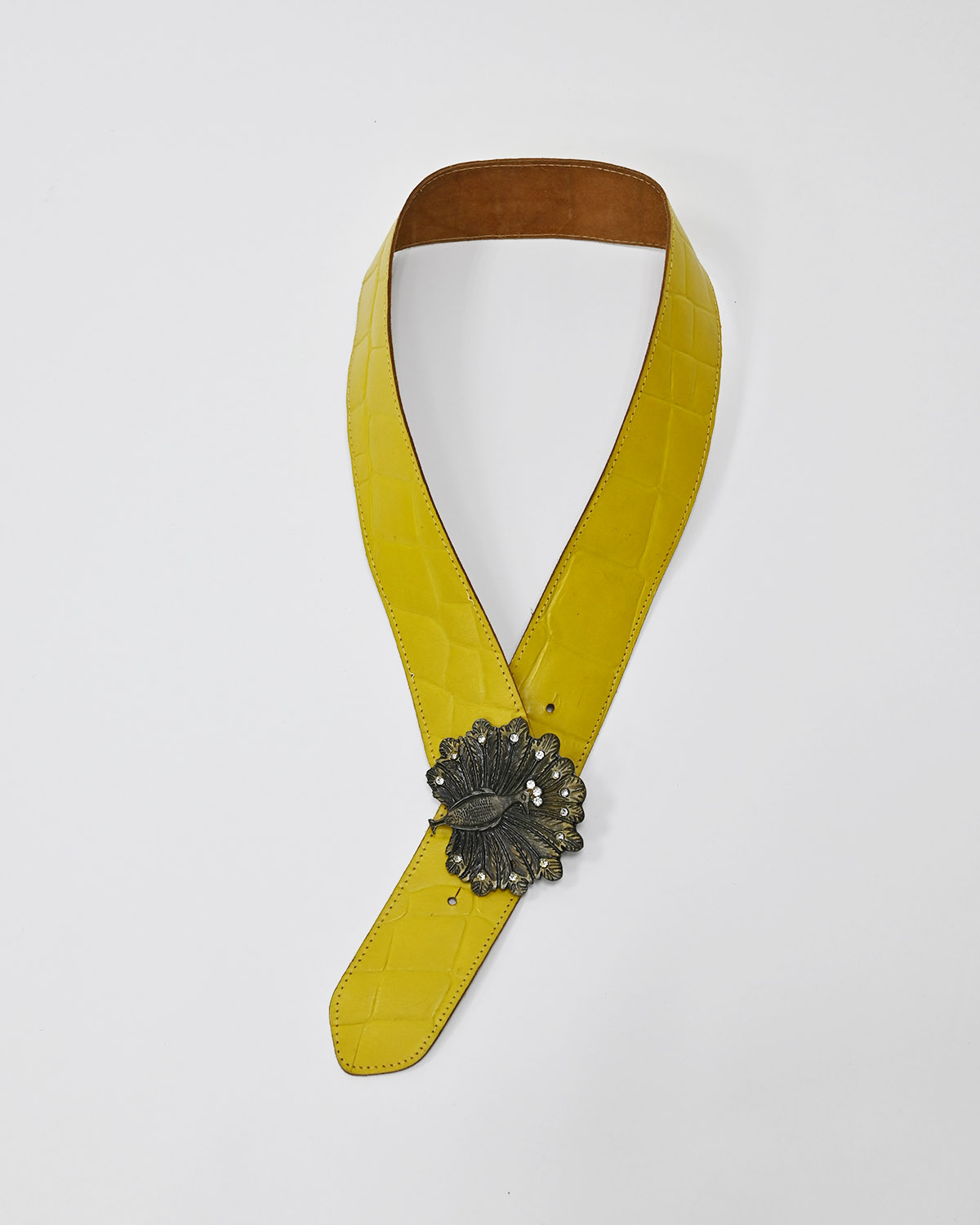 Ремень с пряжкой в виде павлина — фото 3