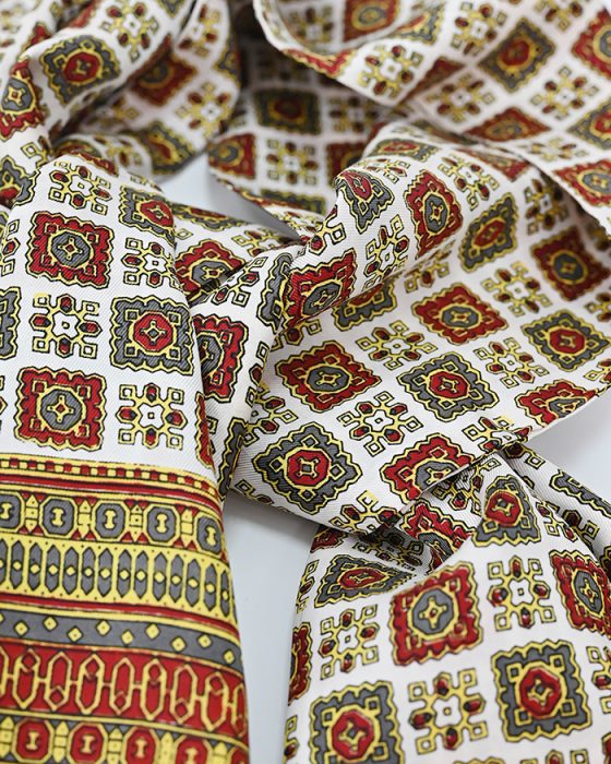 Винтажный шарф с геометрическим узором — фото 2