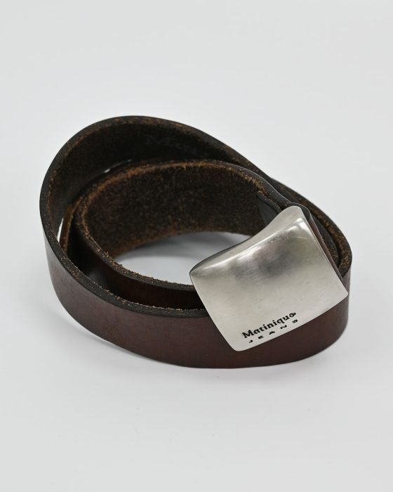 Коричневый кожаный ремень Matinique Matinique — фото 2