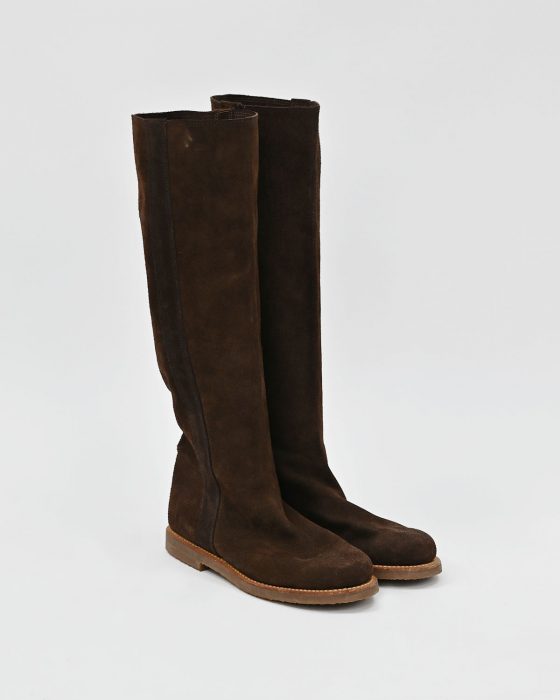 Женские винтажные замшевые сапоги