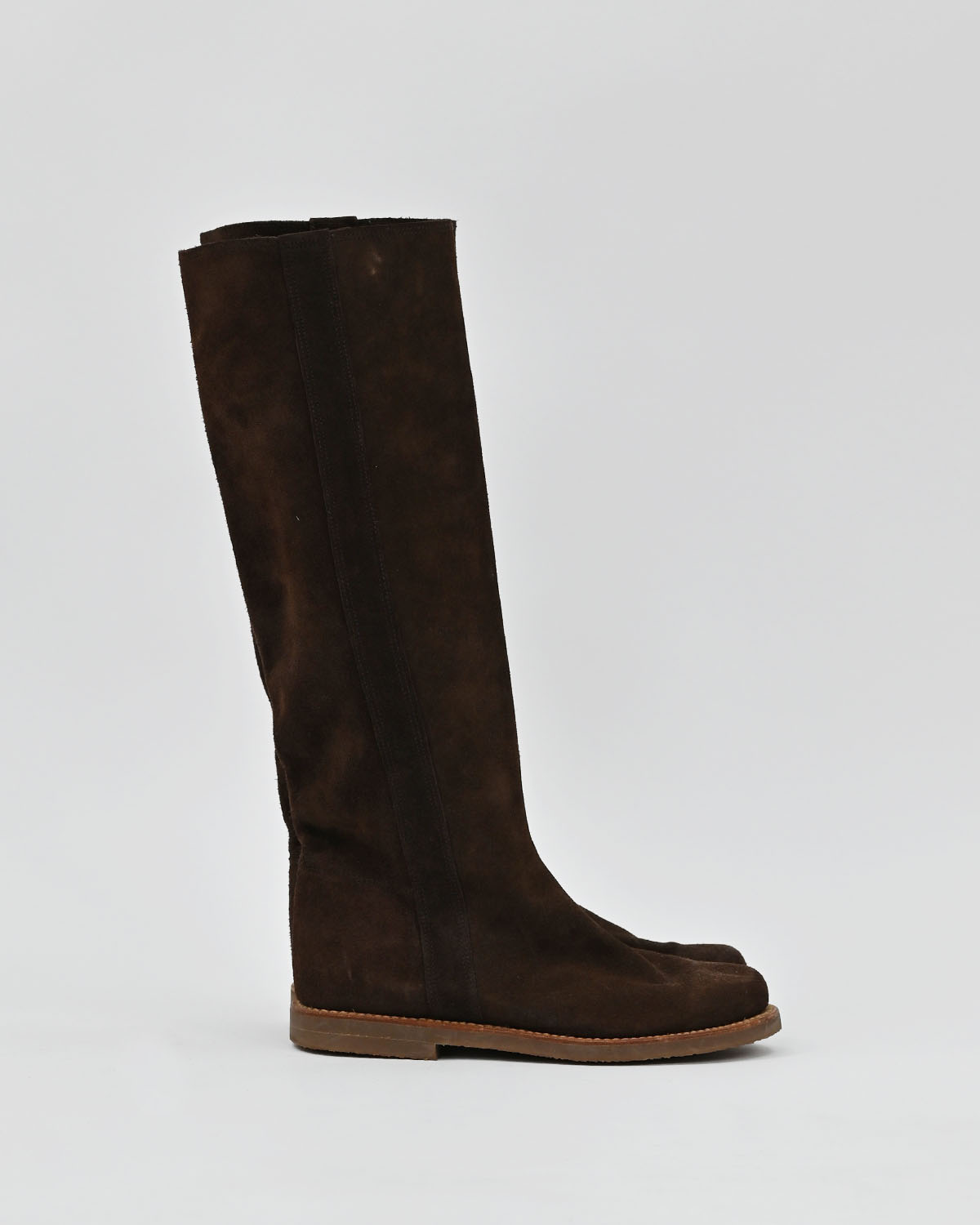 Женские винтажные замшевые сапоги — фото 7