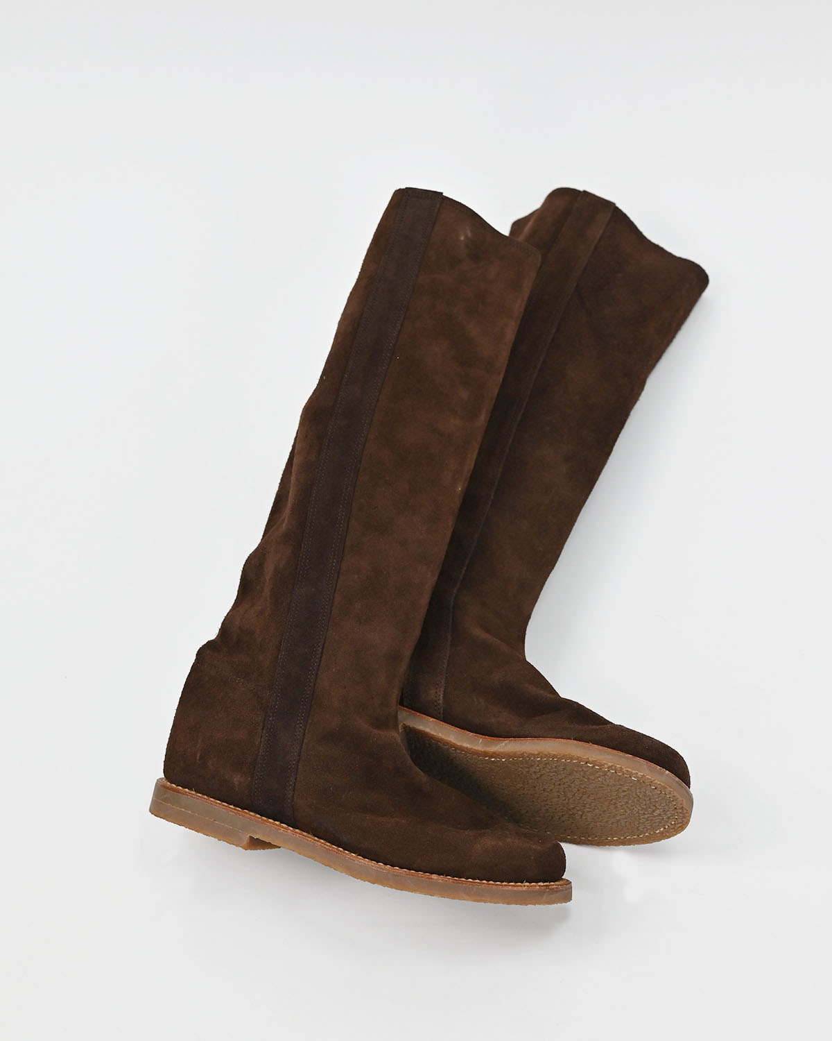 Женские винтажные замшевые сапоги — фото 2