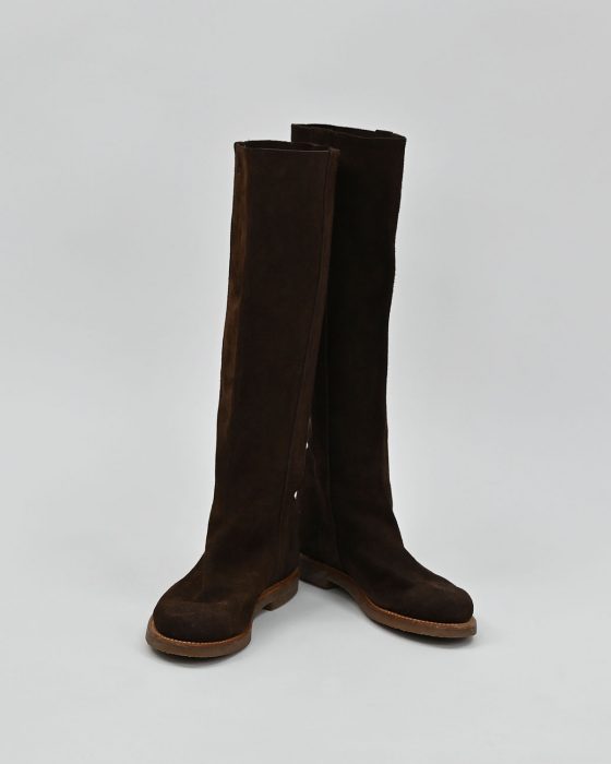 Женские винтажные замшевые сапоги — фото 3