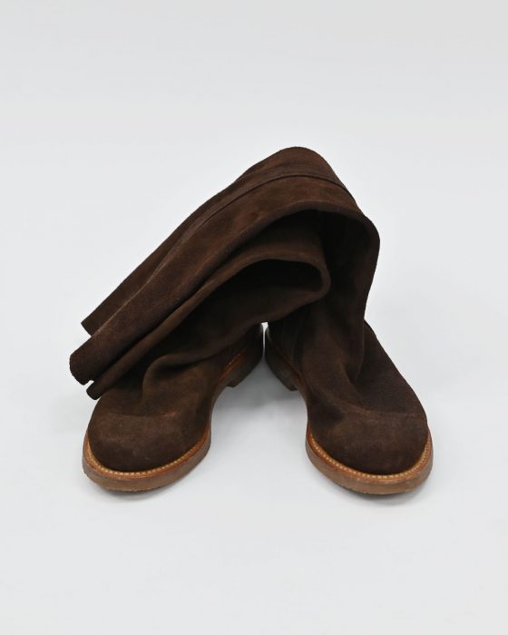 Женские винтажные замшевые сапоги — фото 5