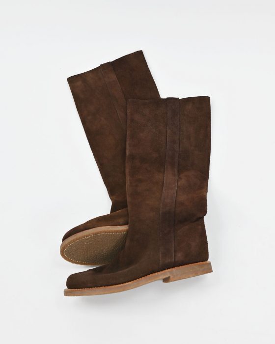 Женские винтажные замшевые сапоги — фото 6