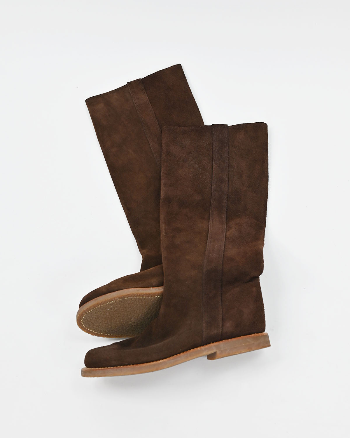 Женские винтажные замшевые сапоги — фото 6