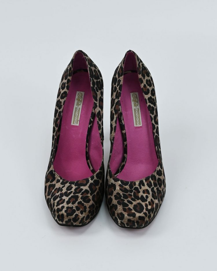 Туфли Buffalo London с леопардовым принтом