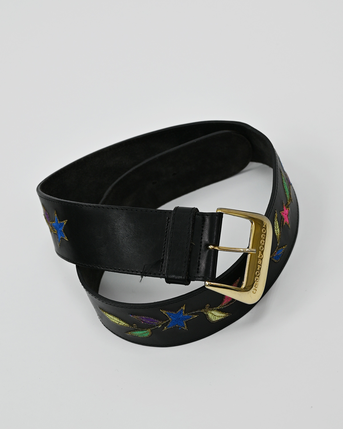 Ремень Roccobarocco с вышивкой Roccobarocco
