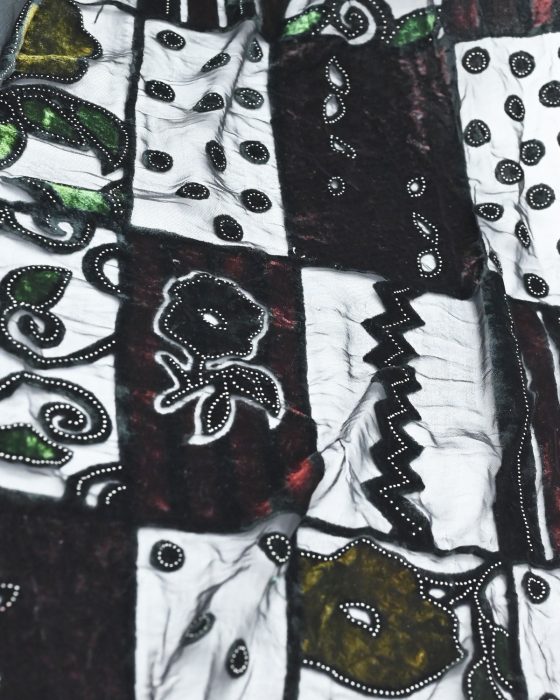 Женский шарф с бархатными вставками — фото 3