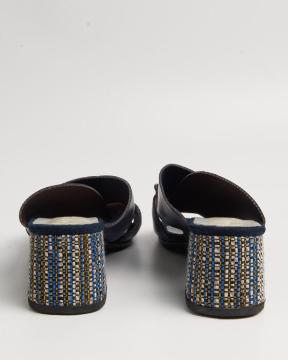 Босоножки NR Rapisardi с плетёным каблуком — фото 5