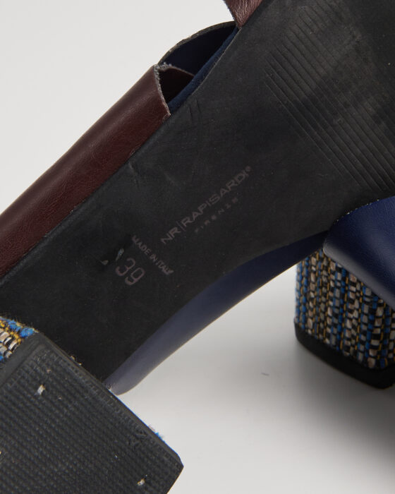 Босоножки NR Rapisardi с плетёным каблуком — фото 7