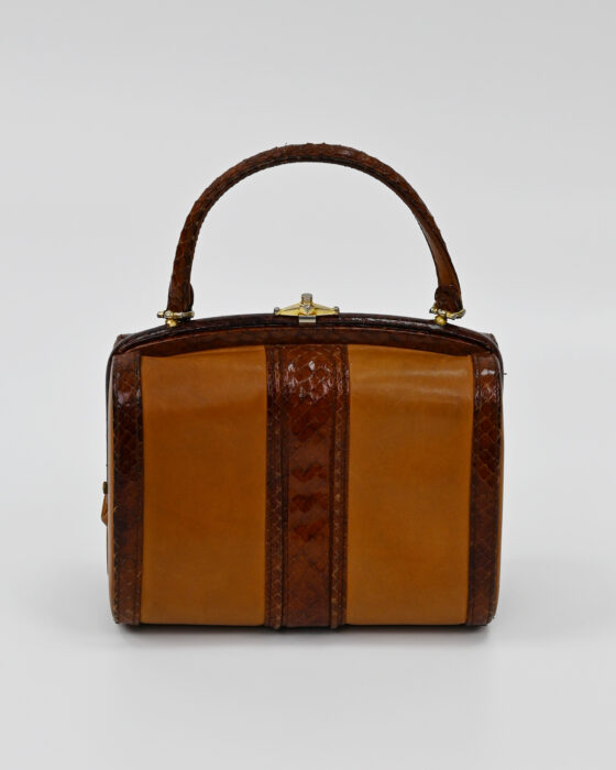 Сумка с вставками под змеиную кожу