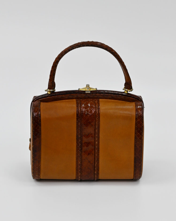 Сумка с вставками под змеиную кожу