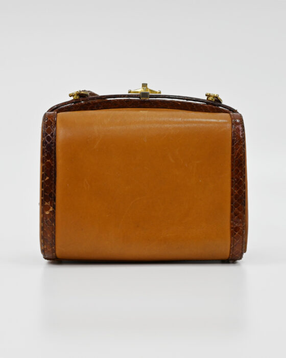 Сумка с вставками под змеиную кожу — фото 3