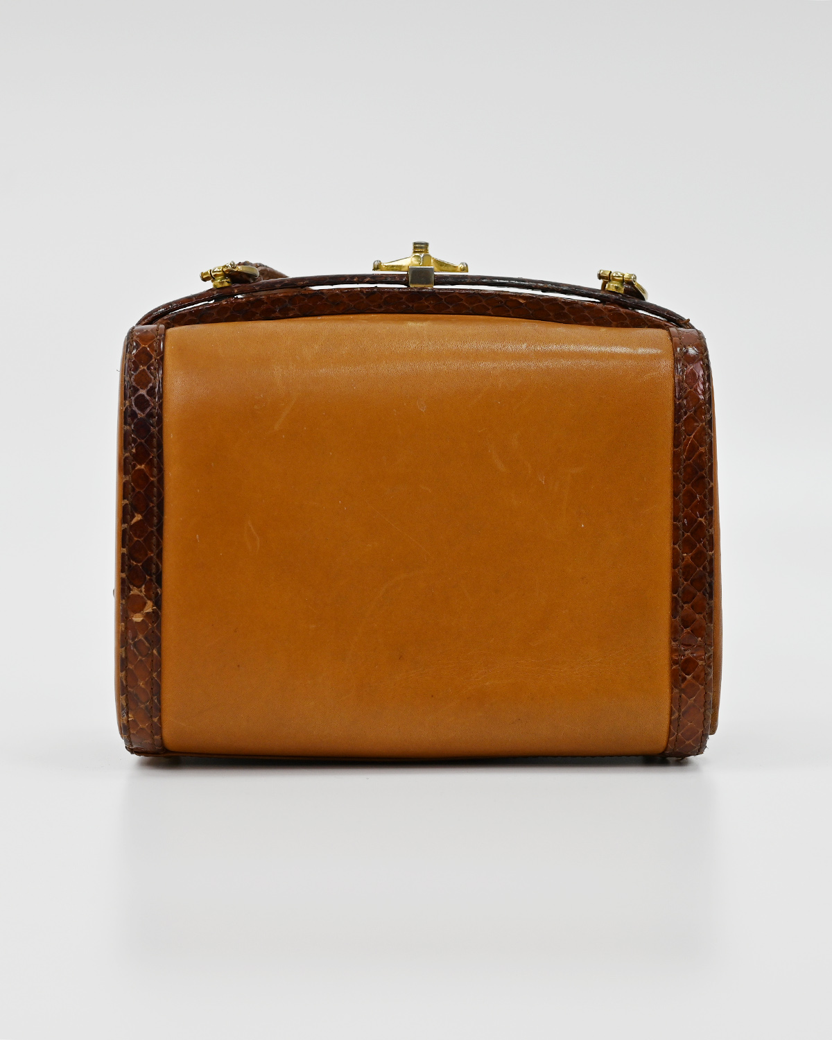 Сумка с вставками под змеиную кожу — фото 3