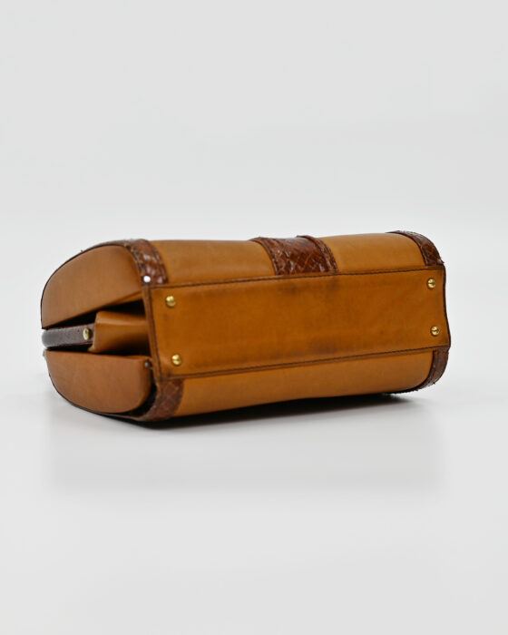 Сумка с вставками под змеиную кожу — фото 4