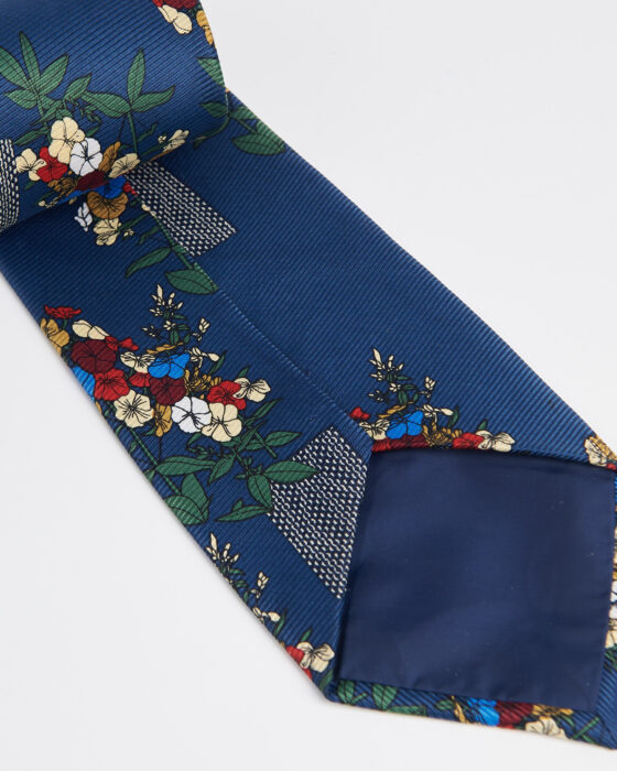 Мужской галстук с цветочным принтом — фото 2