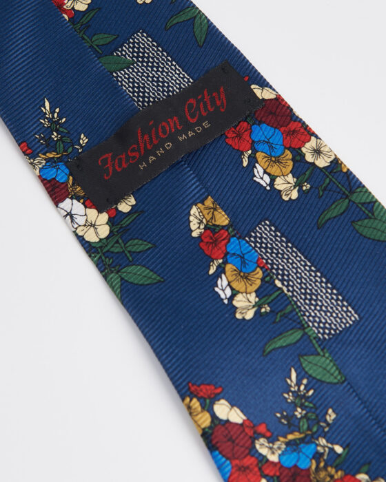 Мужской галстук с цветочным принтом — фото 3