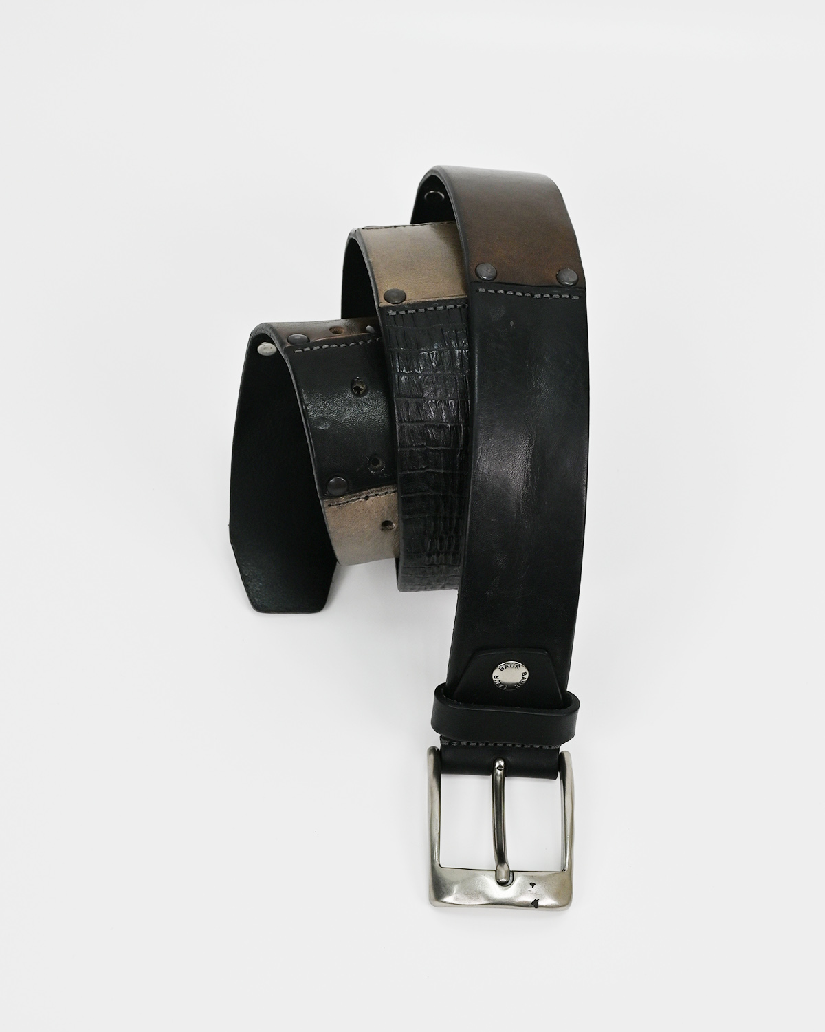 Ремень Baur из кожи с заклепками 00-s