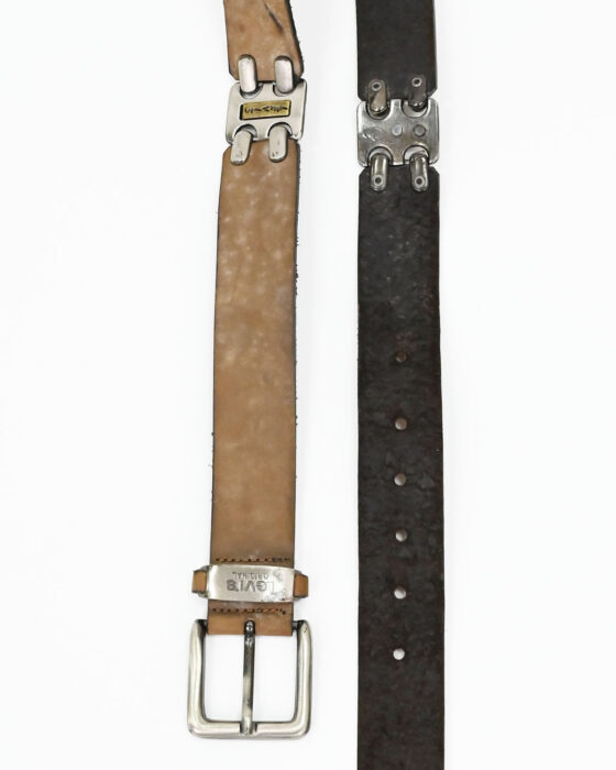 Кожаный ремень с металлическими вставками Levi’s 90-s Levi’s — фото 4