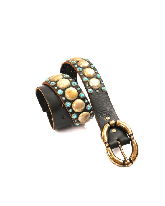 Ремень с бирюзовыми вставками — фото 2