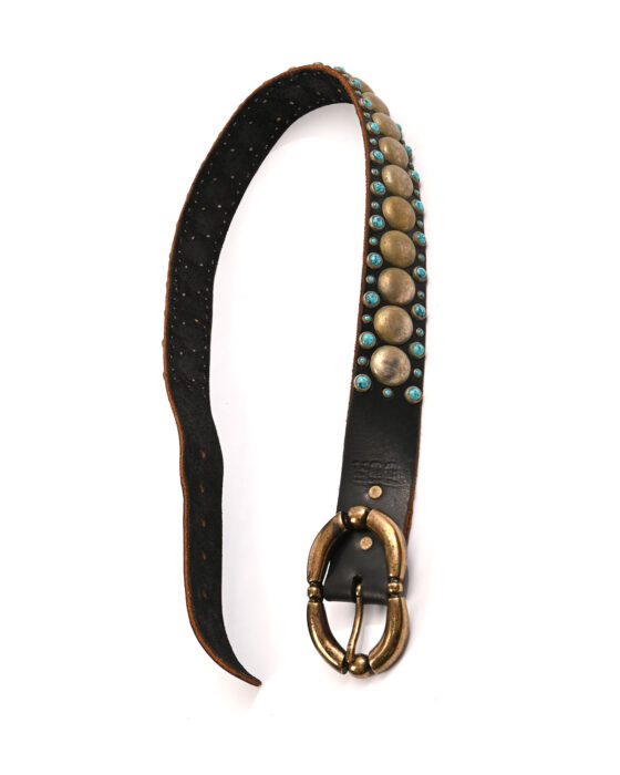 Ремень с бирюзовыми вставками — фото 4