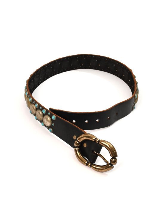 Ремень с бирюзовыми вставками — фото 5