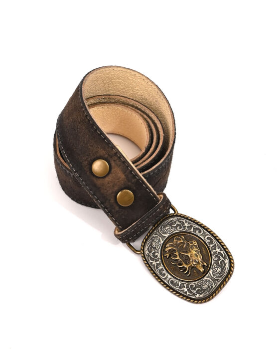 Кожаный ремень в стиле вестерн