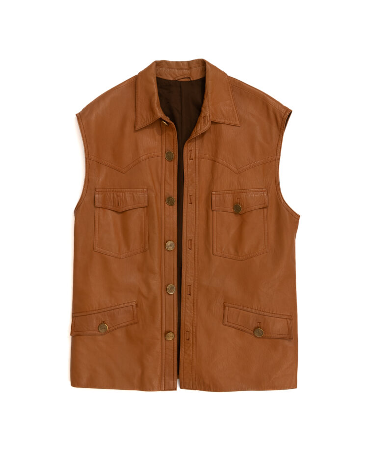 Жилет из натуральной кожи