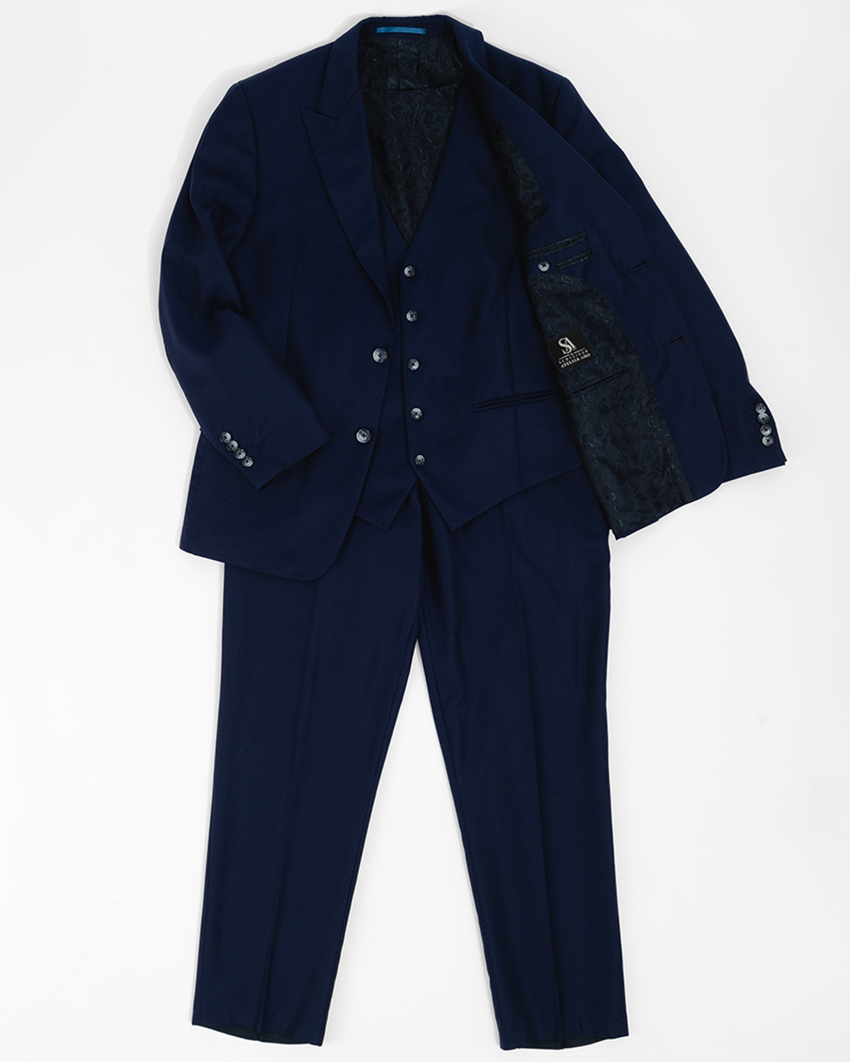 Темно-синий костюм тройка Reda Reda — фото 2