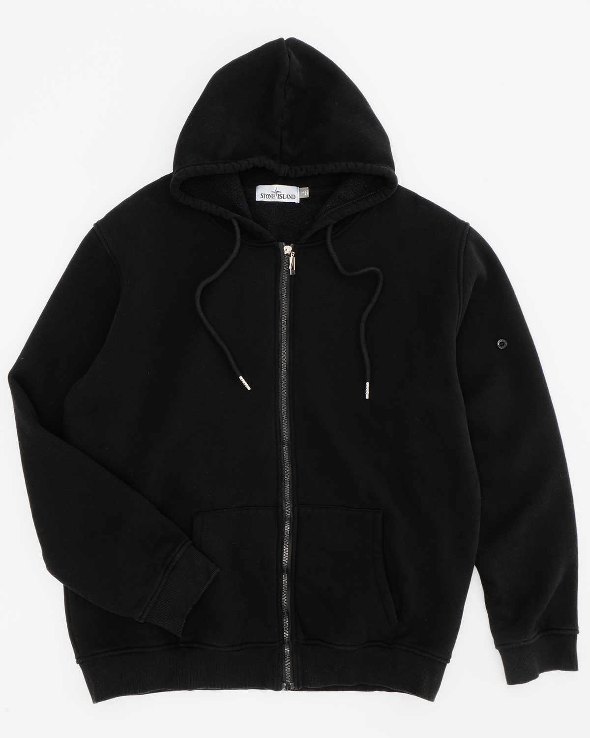 Черное худи на молнии Stone Island Stone Island