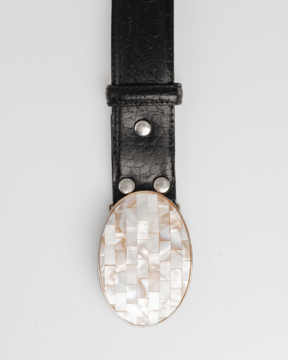 Ремень с пряжкой из перламутра TCM — фото 3