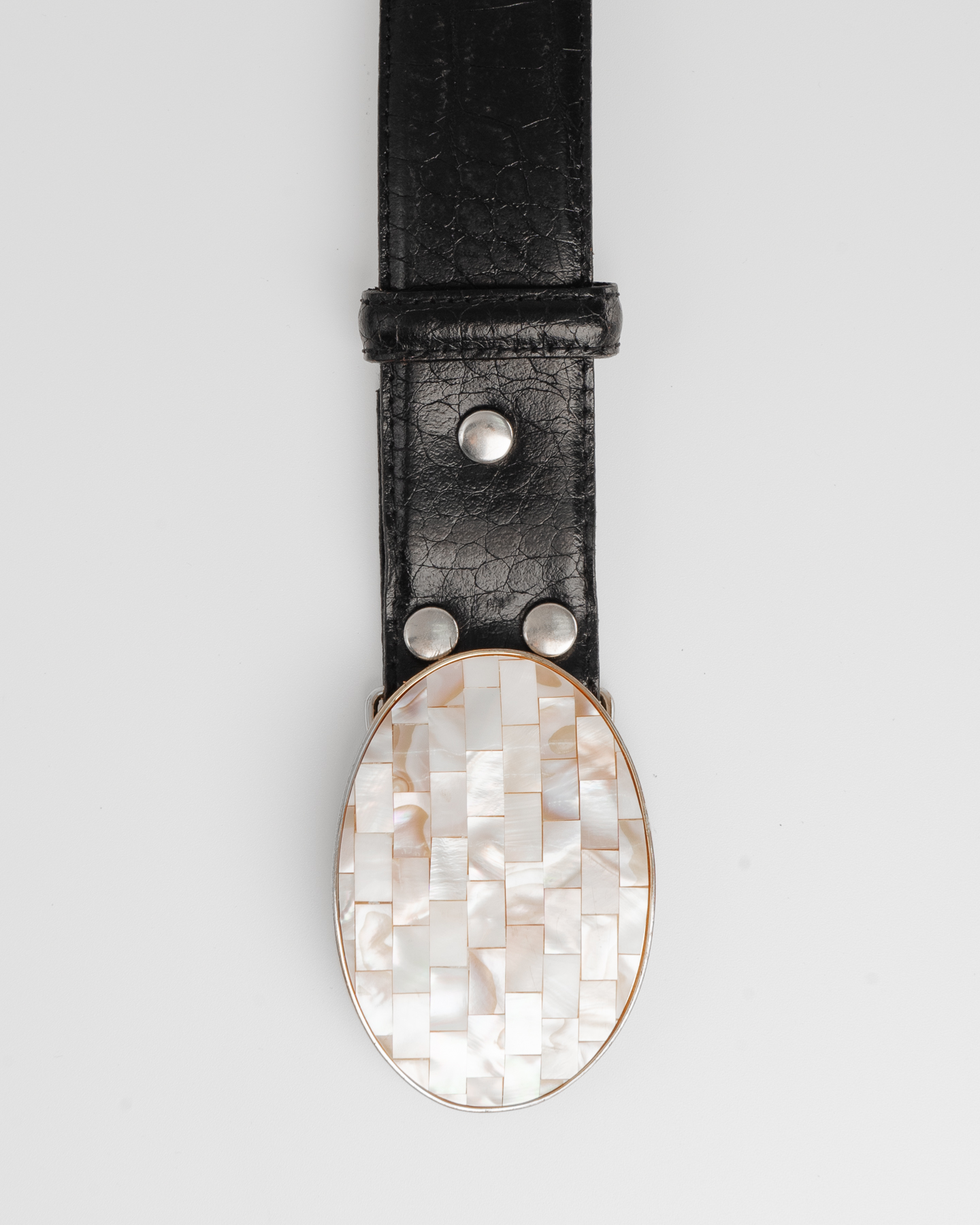 Ремень с пряжкой из перламутра TCM — фото 3