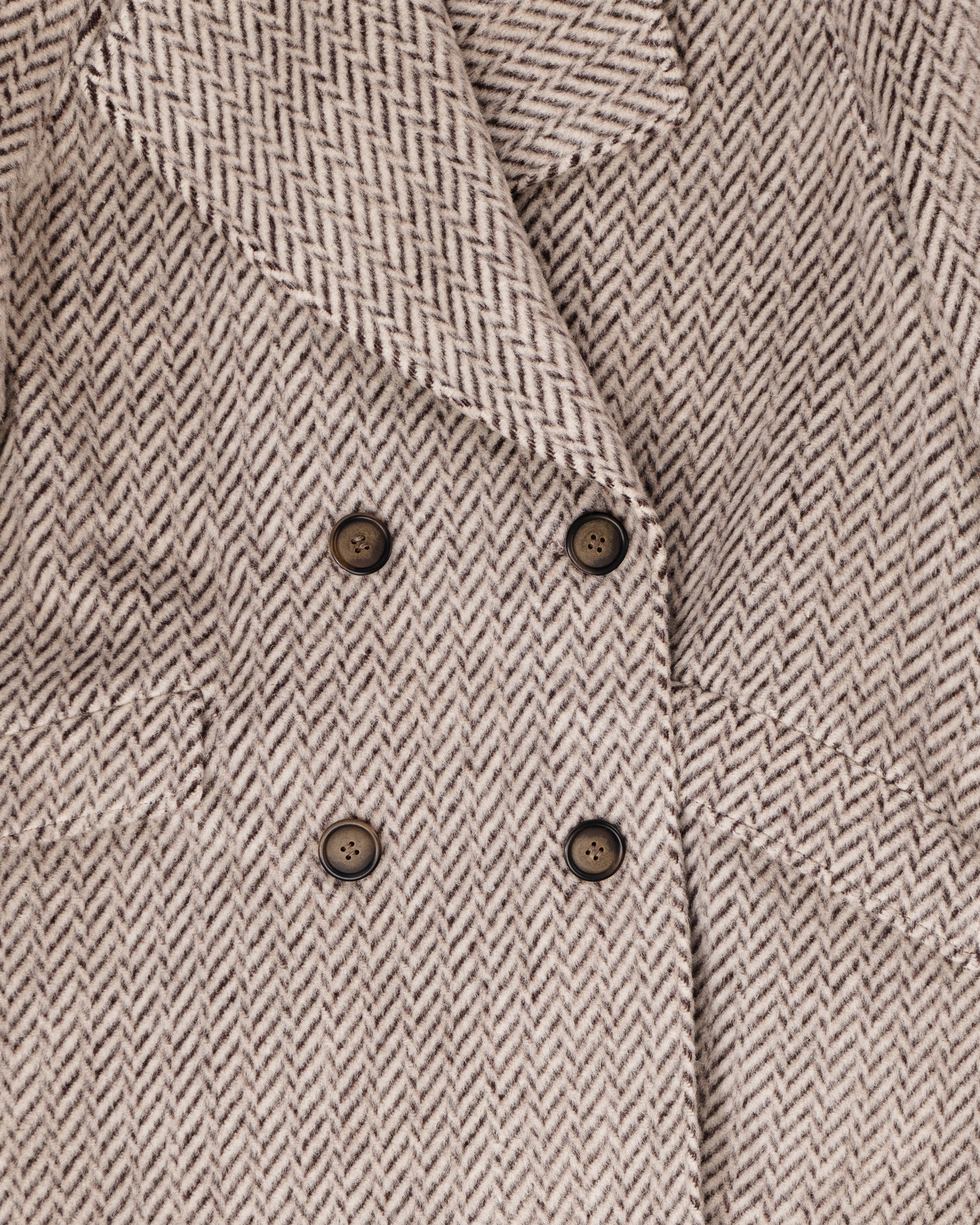 Пальто в ёлочку из мягкой шерсти — фото 2