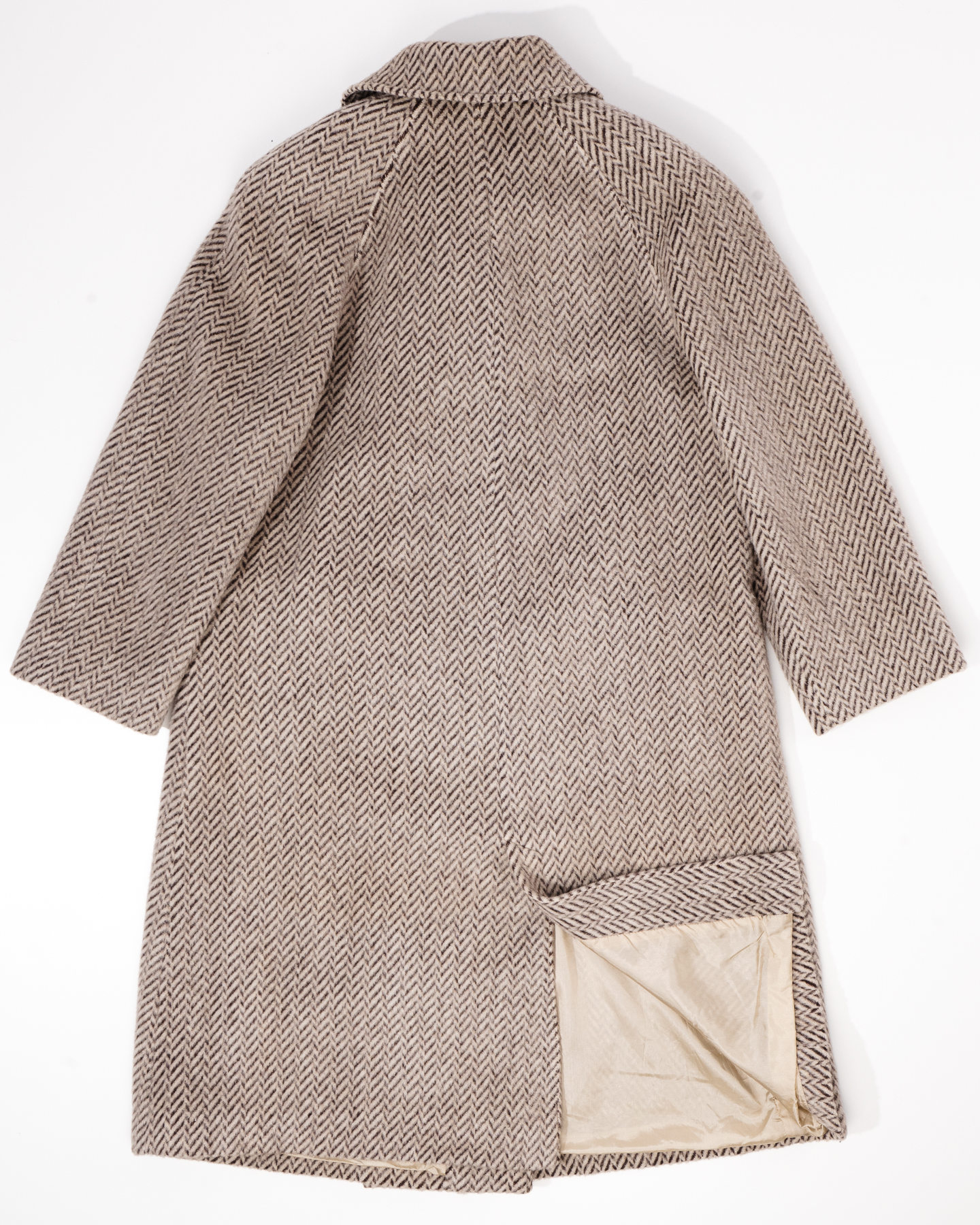 Пальто в ёлочку из мягкой шерсти — фото 3