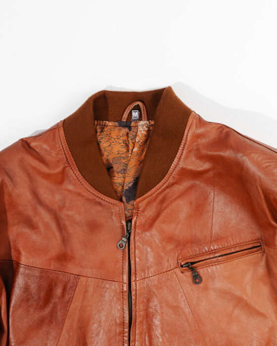 Кожаная куртка-бомбер — фото 3