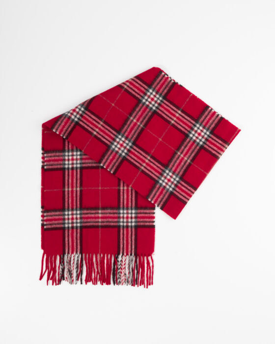Красный шарф в клетку — фото 2