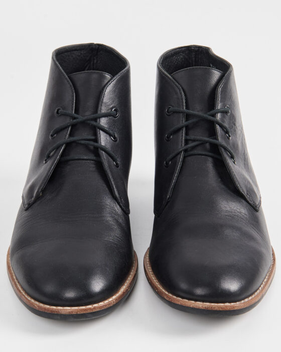 Ботинки из натуральной кожи на платформе — фото 2