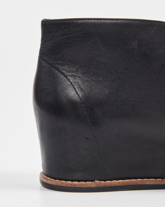 Ботинки из натуральной кожи на платформе — фото 7