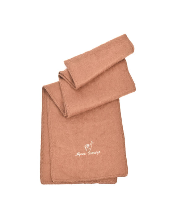 Шарф карамельного оттенка из альпаки — фото 2