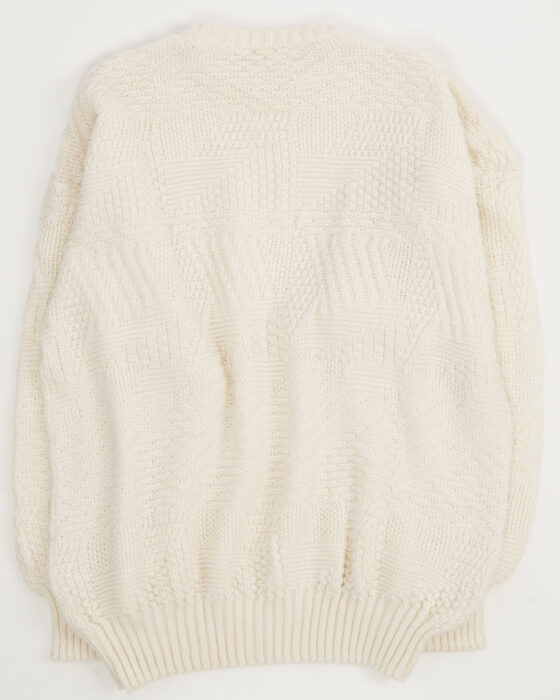 Шерстяной молочный свитер — фото 4