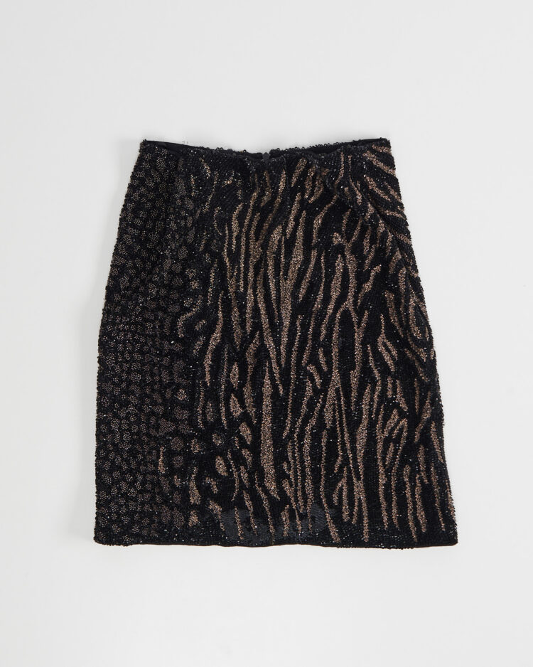 Юбка с ручной вышивкой бисером