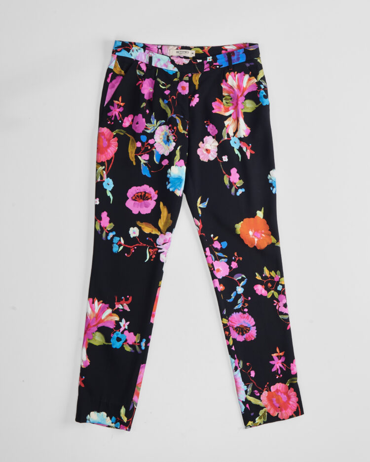 Брюки Etro c цветочным принтом