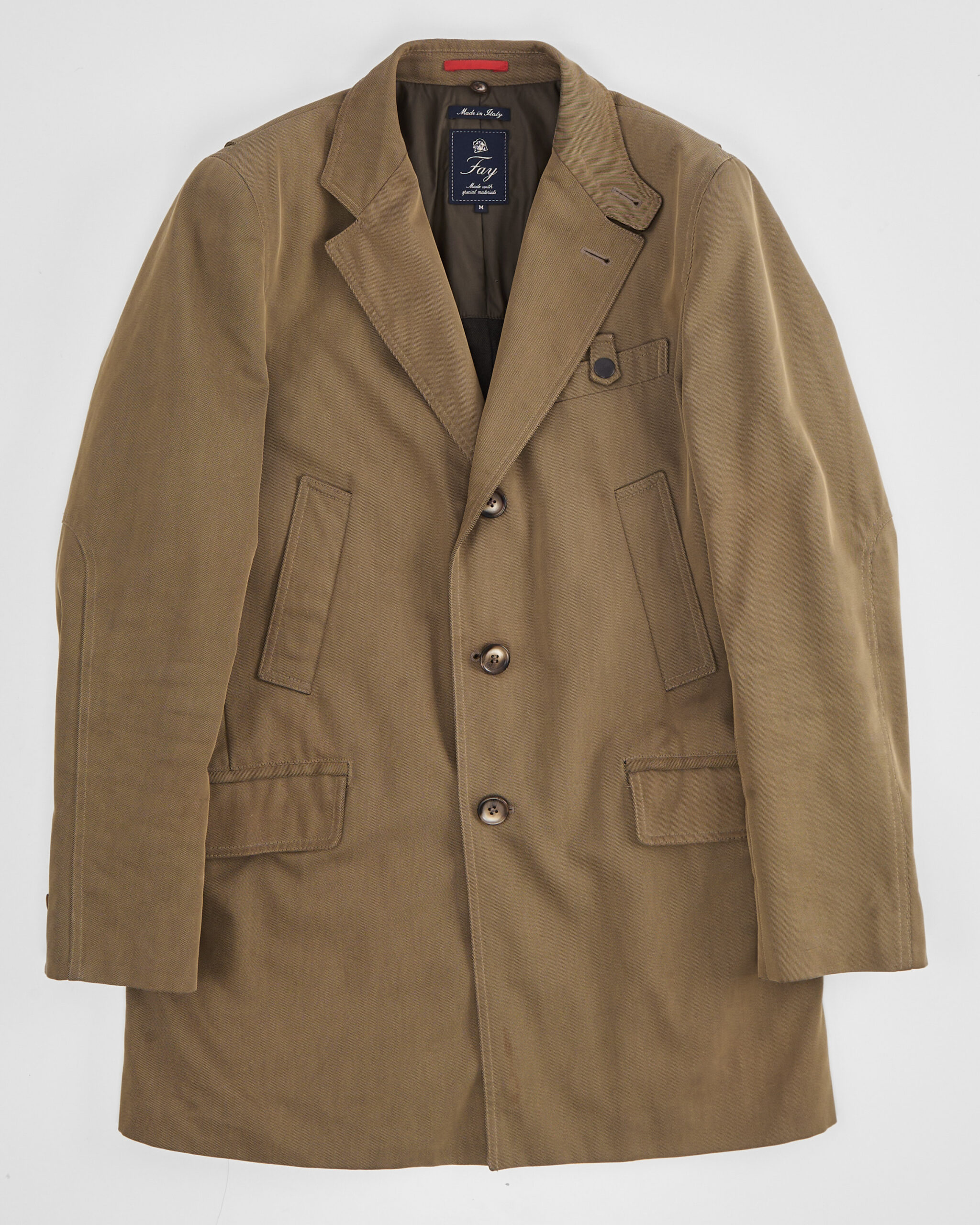 Плащ из хлопка Fay унисекс Fay