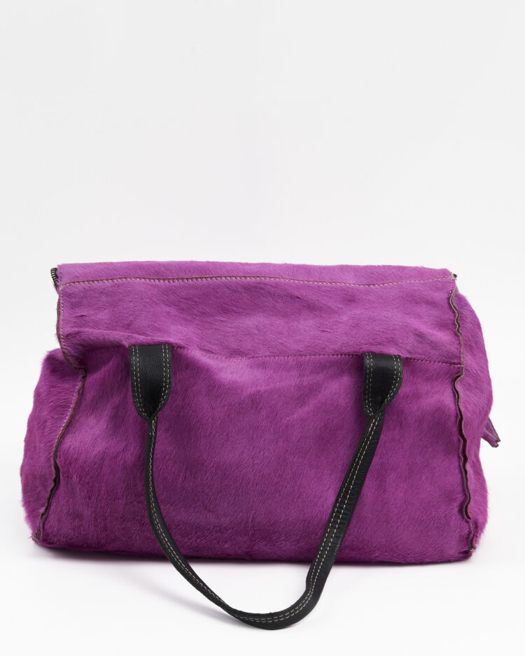 Сумка с фактурой короткого ворса